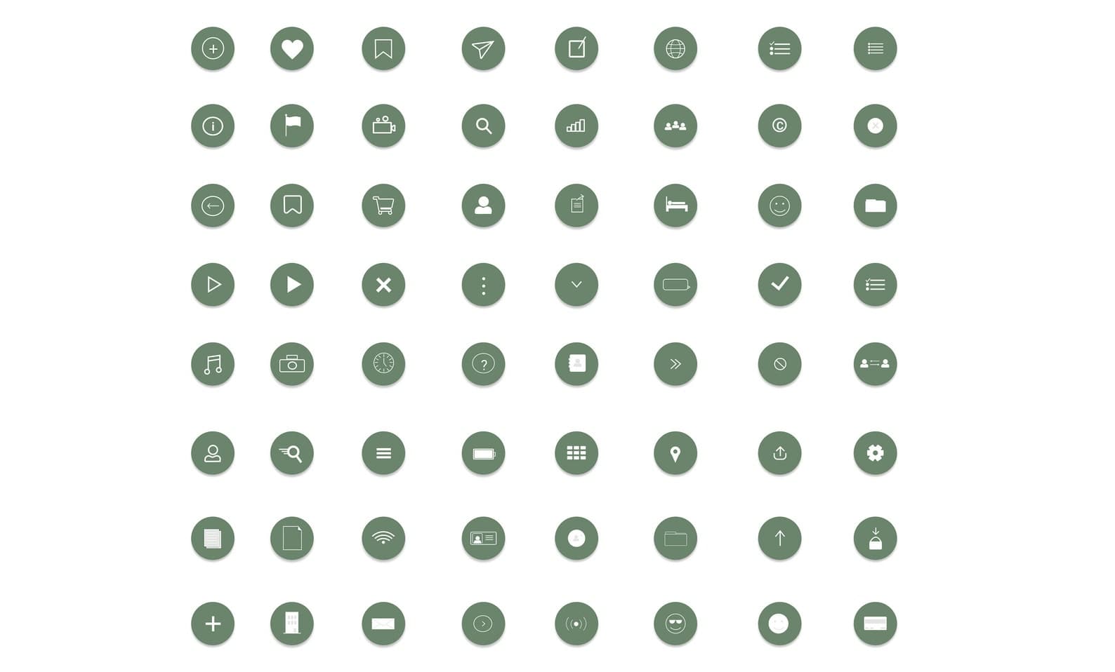 Green Instagram story highlight icons in solid and mixed styles