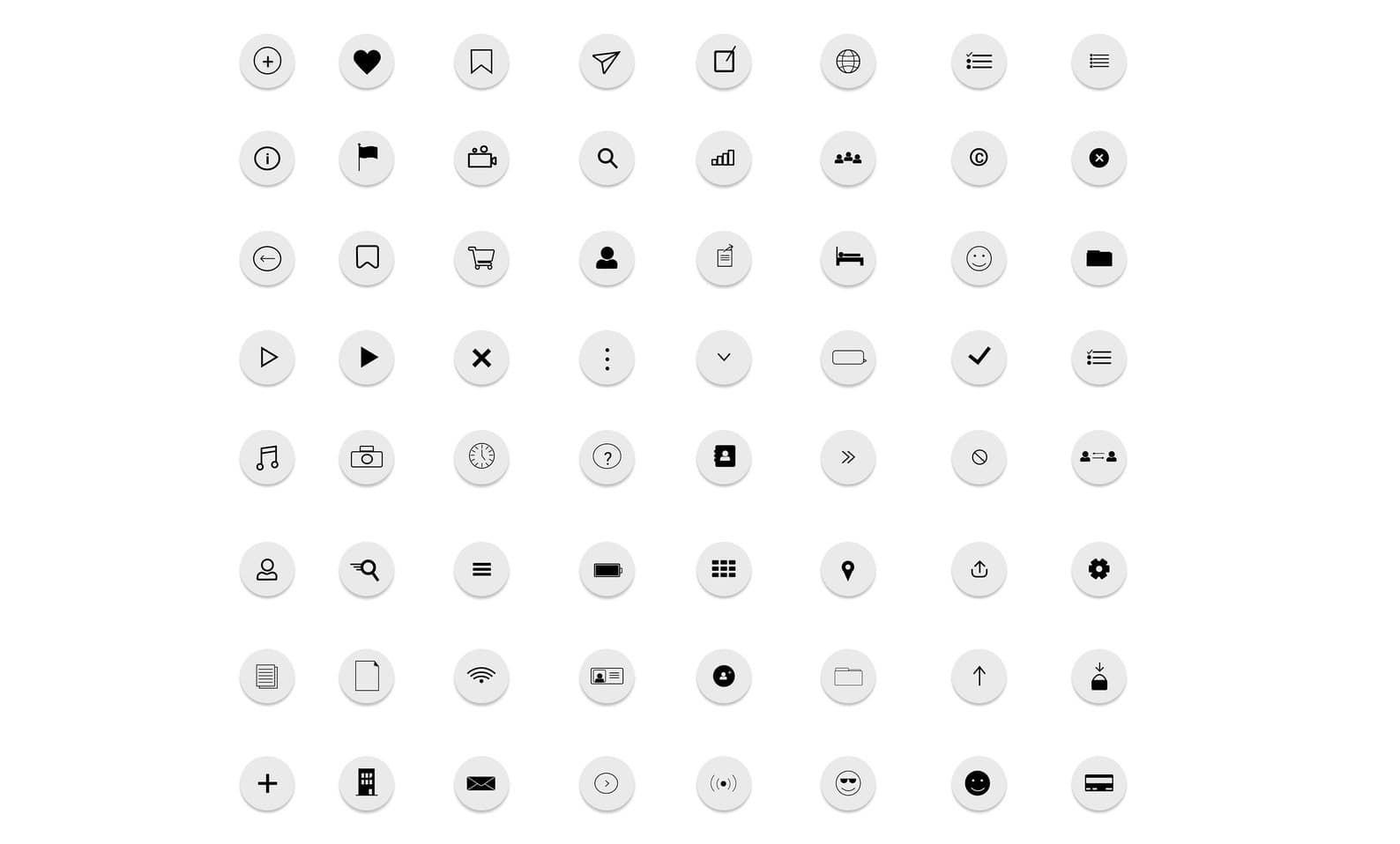 Minimal Instagram highlight icons on black circular covers